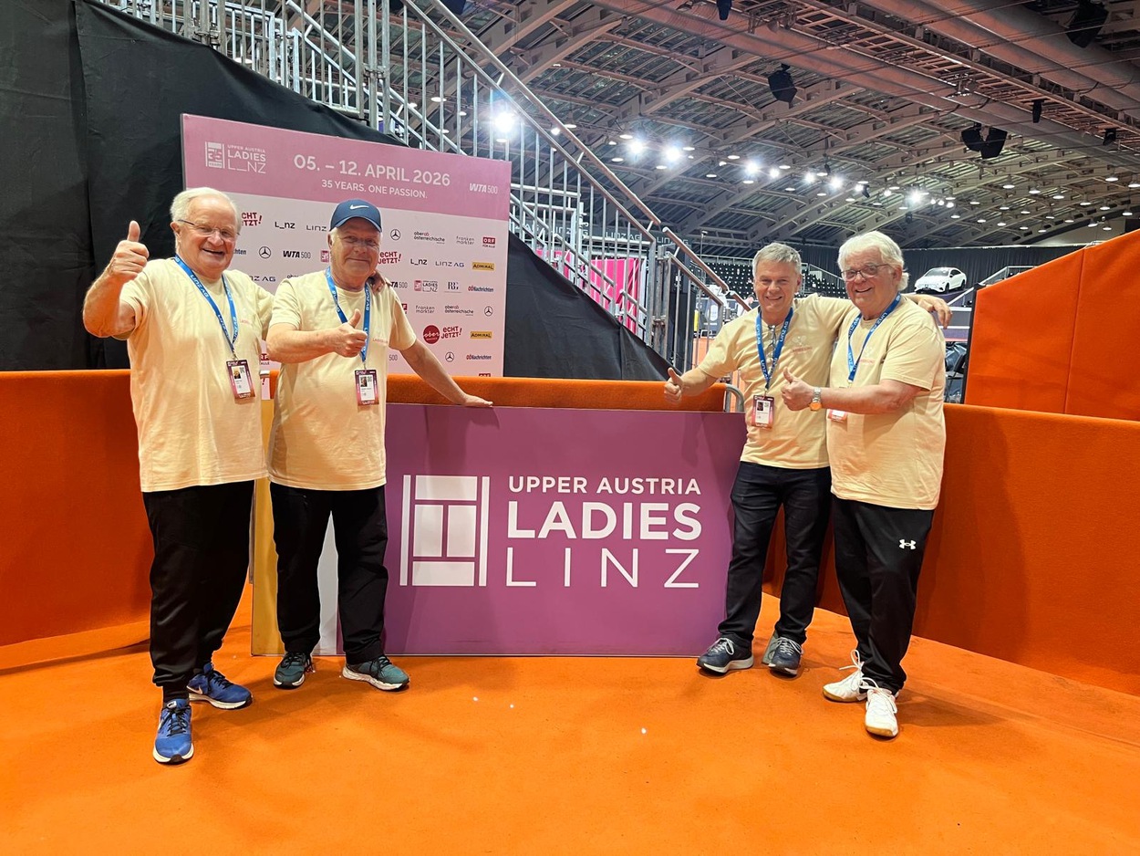 Fleißige Helfer beim Upper Austria Ladies Tennis 2026